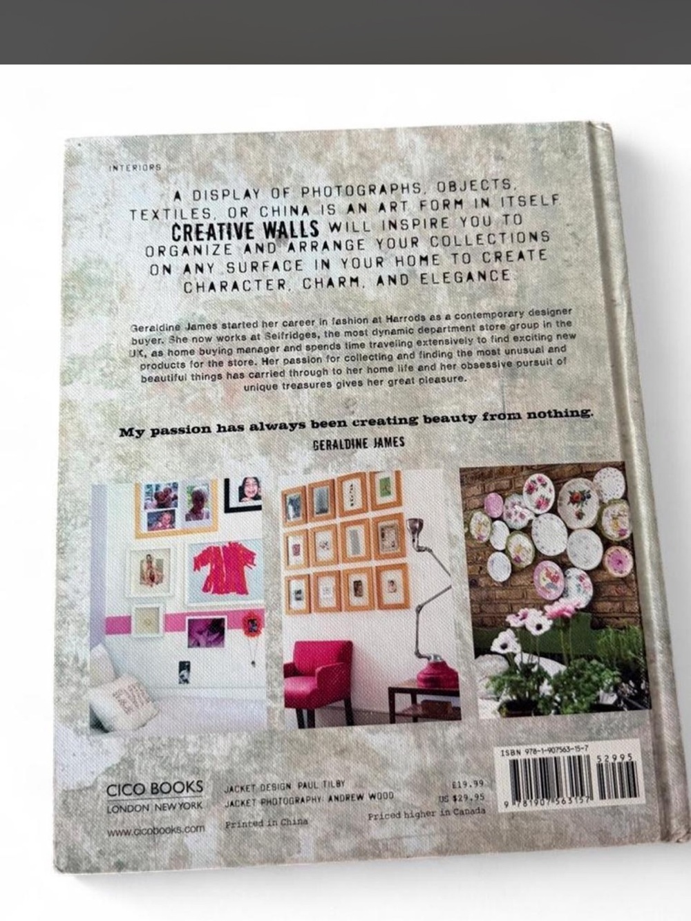 Creative Walls Hardcover Book by - White Cover - Picture 2 of 2